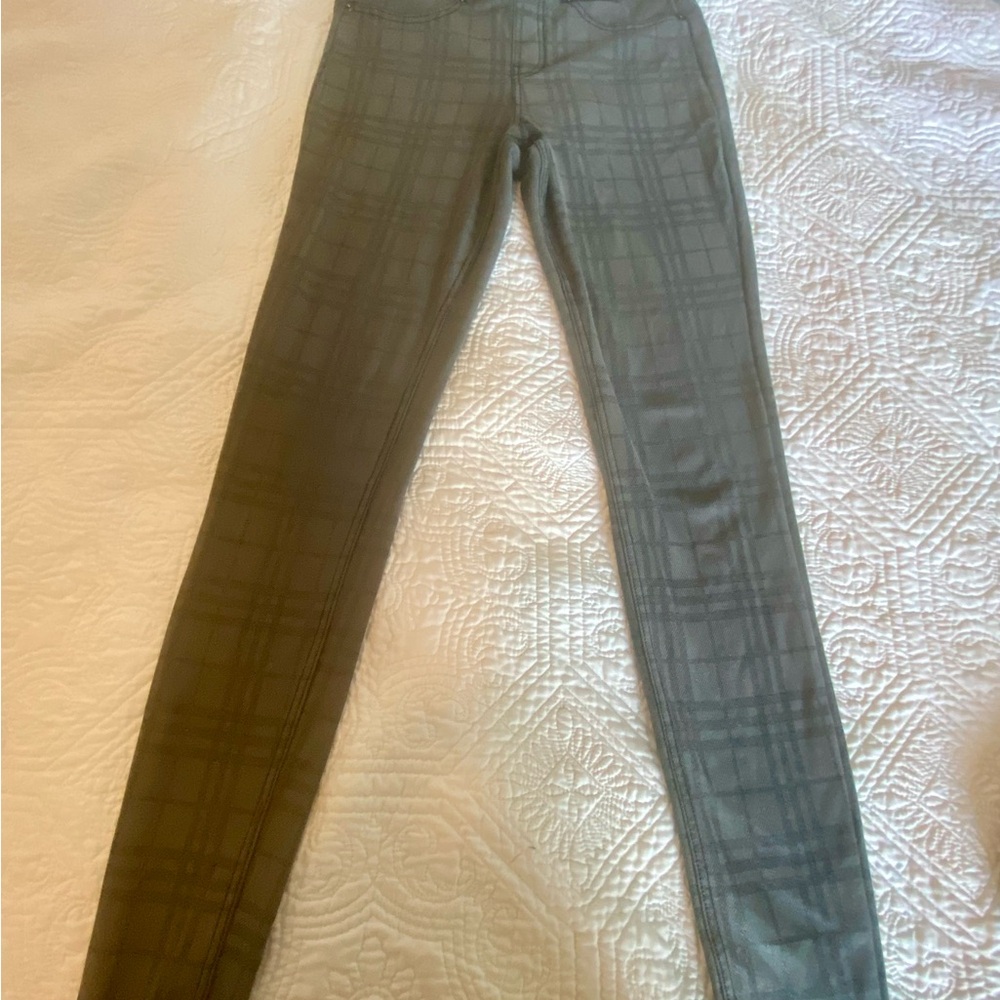 HUE Charcoal Plaid Trousers